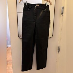 Aritzia Wilfred Black Leather Pants